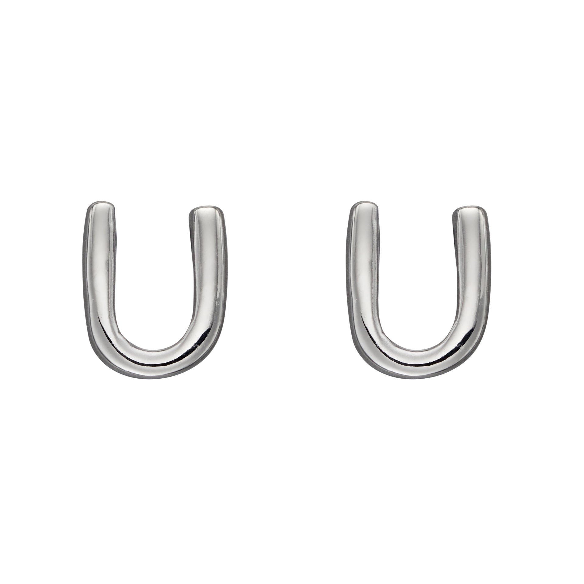 Gecko Jewellery Sterling Silver Initial Stud Earrings – Personalised