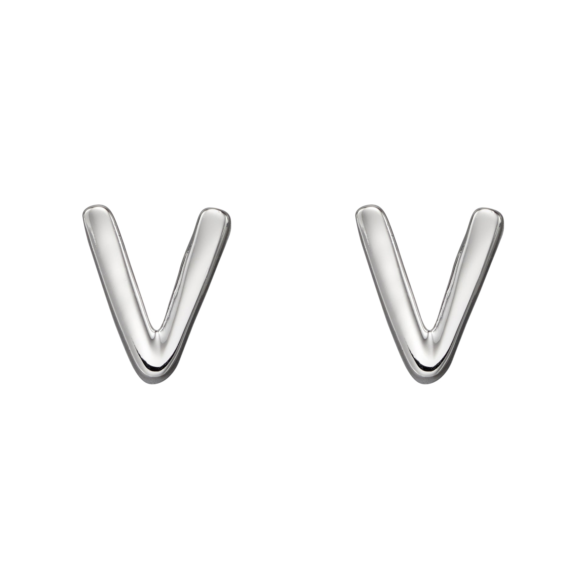 Gecko Jewellery Sterling Silver Initial Stud Earrings – Personalised