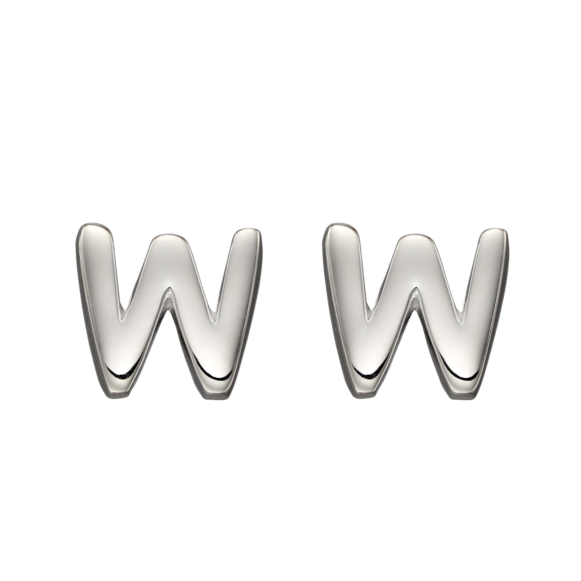 Gecko Jewellery Sterling Silver Initial Stud Earrings – Personalised