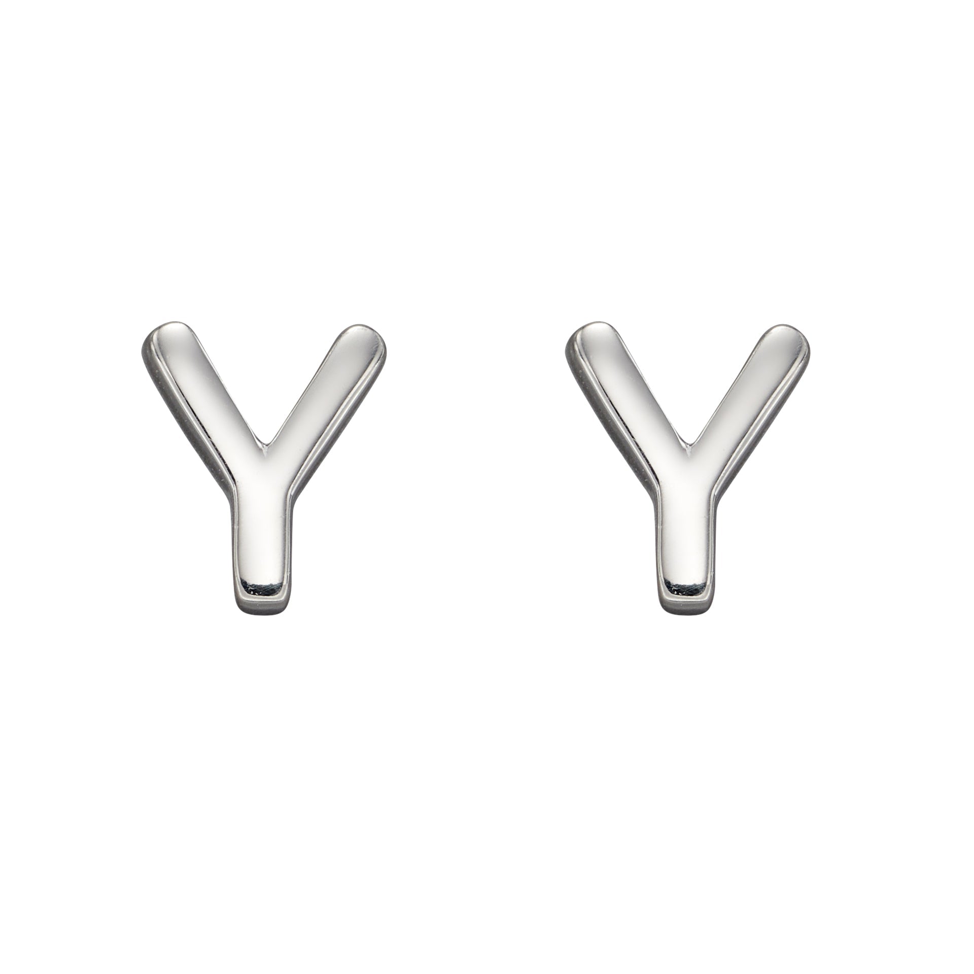 Gecko Jewellery Sterling Silver Initial Stud Earrings – Personalised