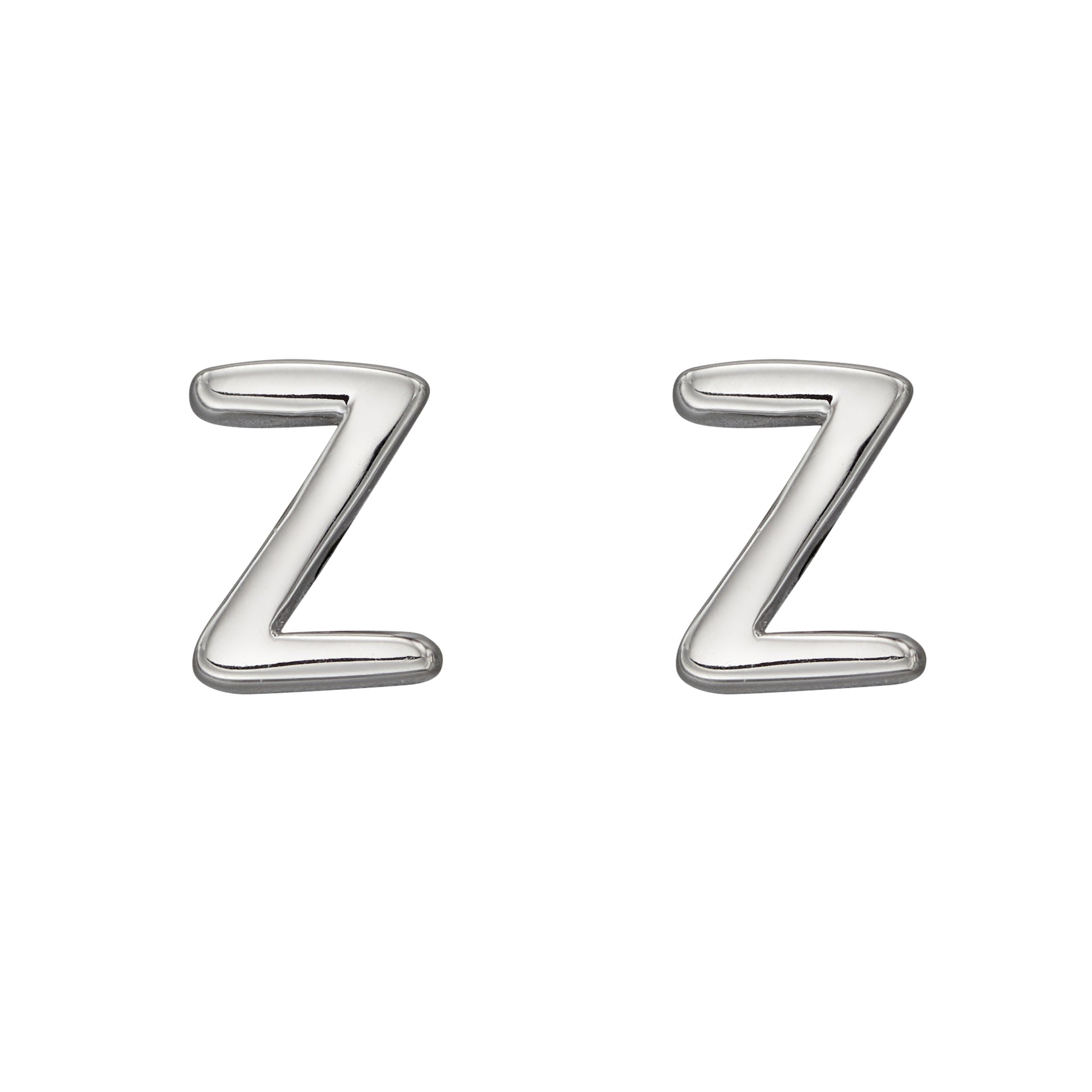 Gecko Jewellery Sterling Silver Initial Stud Earrings – Personalised