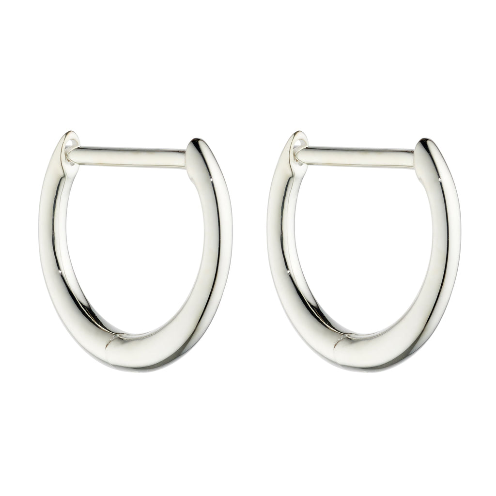 Gecko Jewellery Sterling Silver Hinged Hoop Earrings for Charms