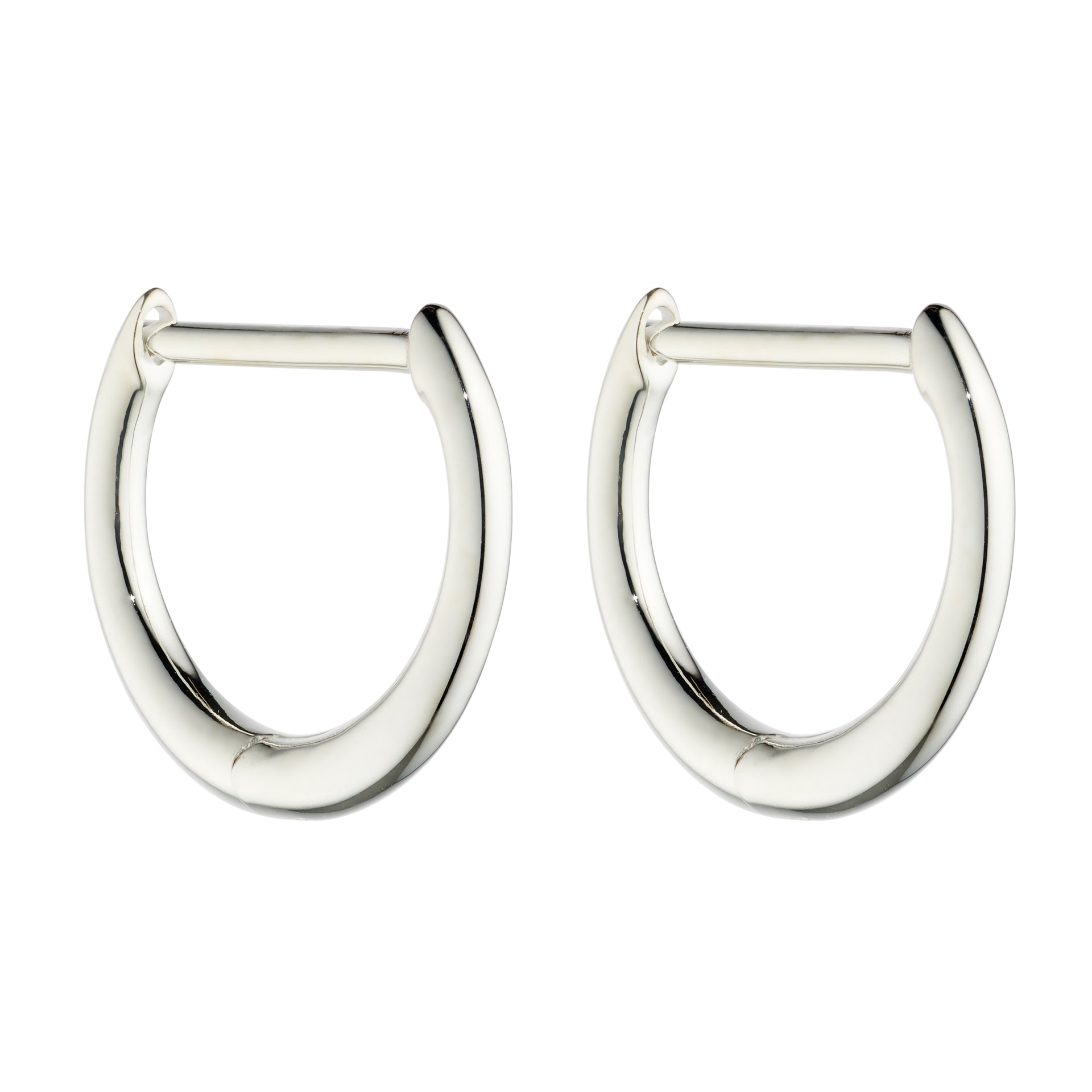 Gecko Jewellery Sterling Silver Hinged Hoop Earrings for Charms