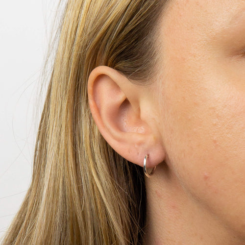 Gecko Jewellery Sterling Silver Hinged Hoop Earrings for Charms