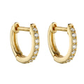 Gecko Jewellery Sterling Silver Cubic Zirconia Hoop Earrings
