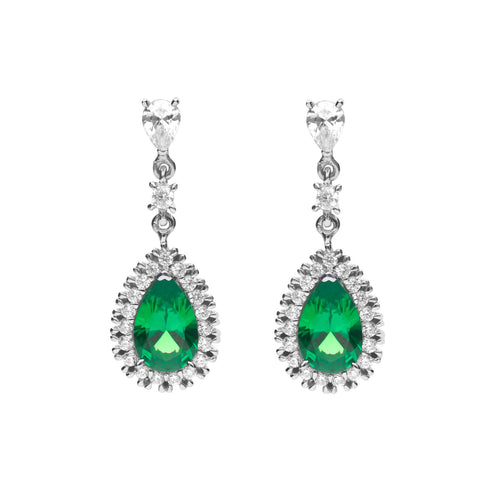 Gecko Jewellery Teardrop and Pave Surround Diamonfire Zirconia Earrings