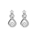 Diamonfire Infinity Zirconia Drop Earrings in Rhodium Plated Silver
