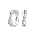 Diamonfire Infinity Zirconia Hoop Earrings in Rhodium Plated Silver