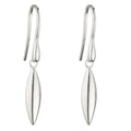 Gecko Jewellery Sterling Silver Navette Shaped Drop Earrings for Women