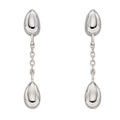 Gecko Jewellery Sterling Silver Flower Bud Drop Earrings for Women
