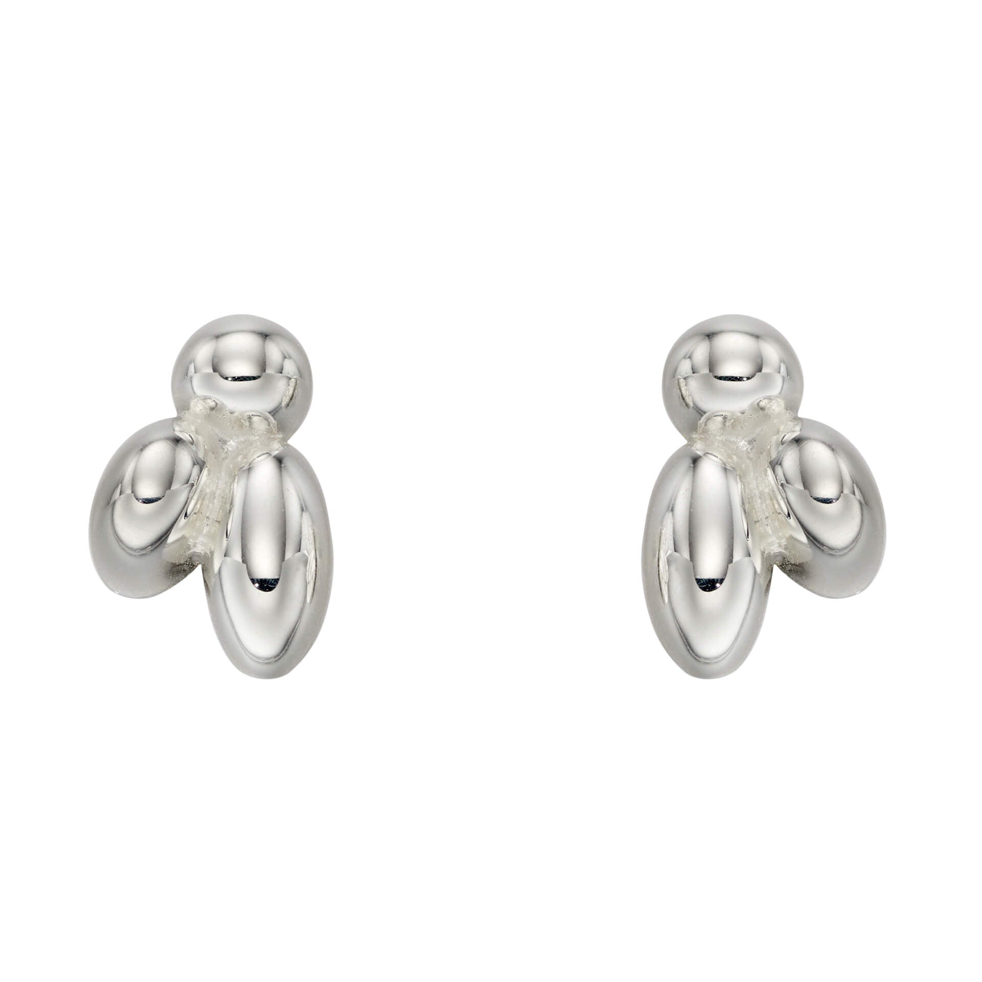 Flower Bud Stud Earrings in Sterling Silver by Gecko Jewellery Retail