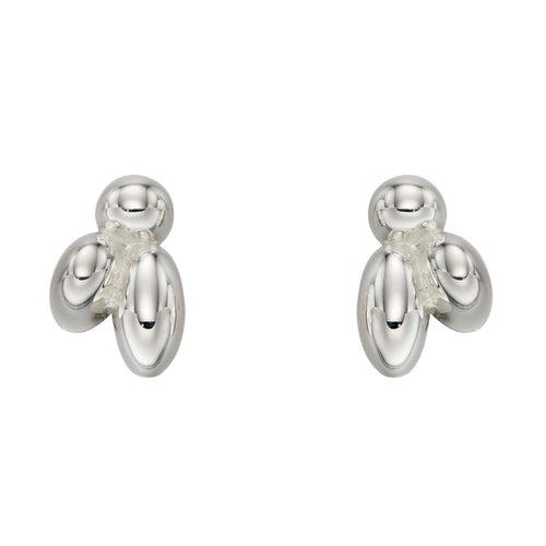 Flower Bud Stud Earrings in Sterling Silver by Gecko Jewellery Retail