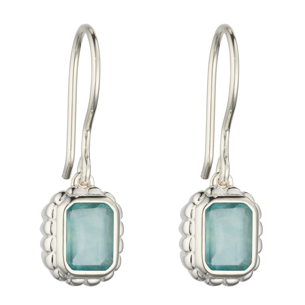 Gecko Jewellery Sterling Silver Curve Surround Polished Drop Earrings