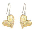 Gecko Jewellery Starry Night Heart Drop Earrings in 18k Gold Plating