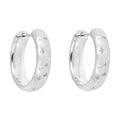Gecko Jewellery Starry Night Hoop Earrings with Cubic Zirconia
