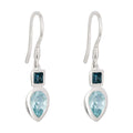 Gecko Jewellery Iris Petal Drop Earrings – Sterling Silver Floral Design