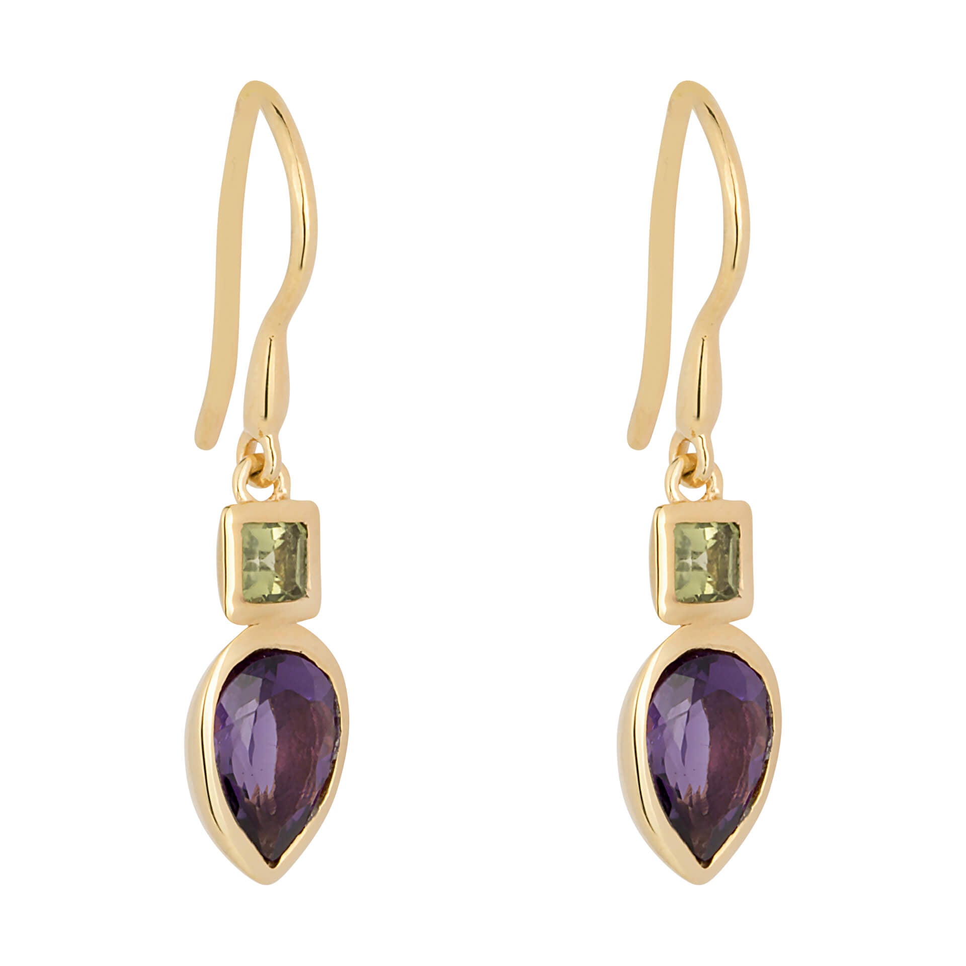 Gecko Jewellery Iris Petal Drop Earrings – Sterling Silver Floral Design