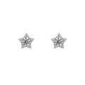 Gecko Jewellery Recycled Sterling Silver Star Studs with Cubic Zirconia