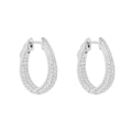 Gecko Jewellery Diamonfire Zirconia Pave Set Hoop Earrings | 1.70ct