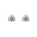 Gecko Jewellery Three Claw Solitaire Stud Earrings with Zirconia Stones