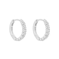 Gecko Jewellery Dainty Pave Cluster Hoop Earrings with Zirconia
