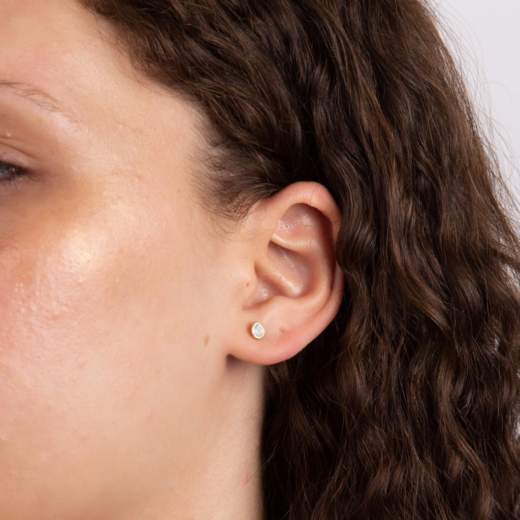 Gecko Jewellery Recycled Sterling Silver Semi-Precious Birthstone Earrings