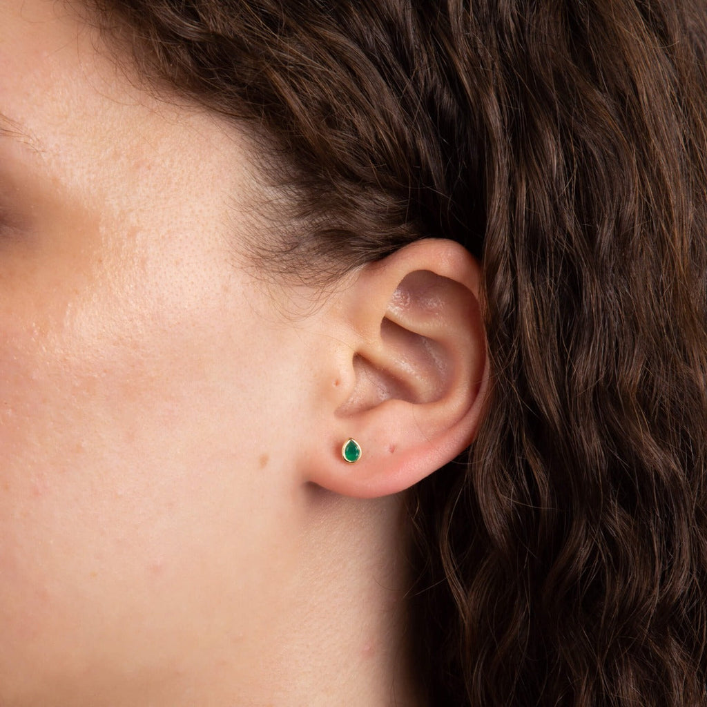 Gecko Jewellery Recycled Sterling Silver Semi-Precious Birthstone Earrings