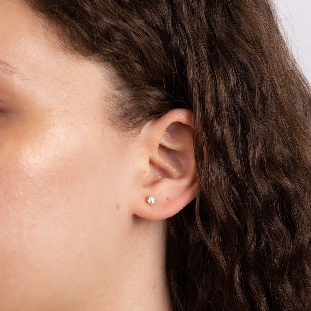 Gecko Jewellery Recycled Sterling Silver Semi-Precious Birthstone Earrings
