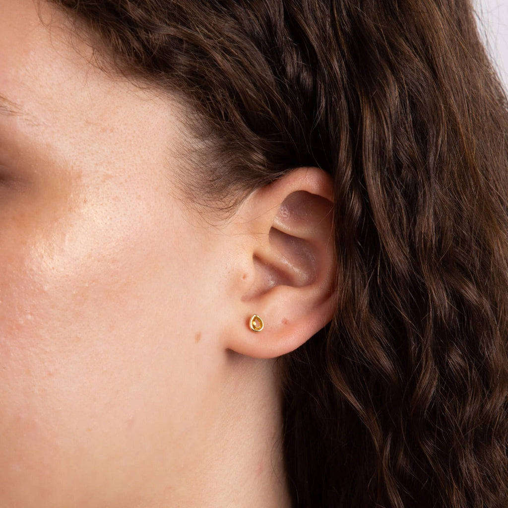 Gecko Jewellery Recycled Sterling Silver Semi-Precious Birthstone Earrings
