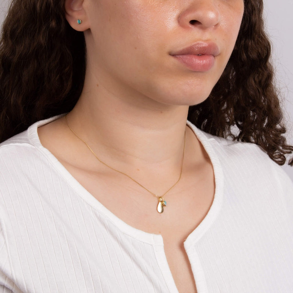 Gecko Jewellery Semi-Precious Birthstone Necklace | Recycled Silver