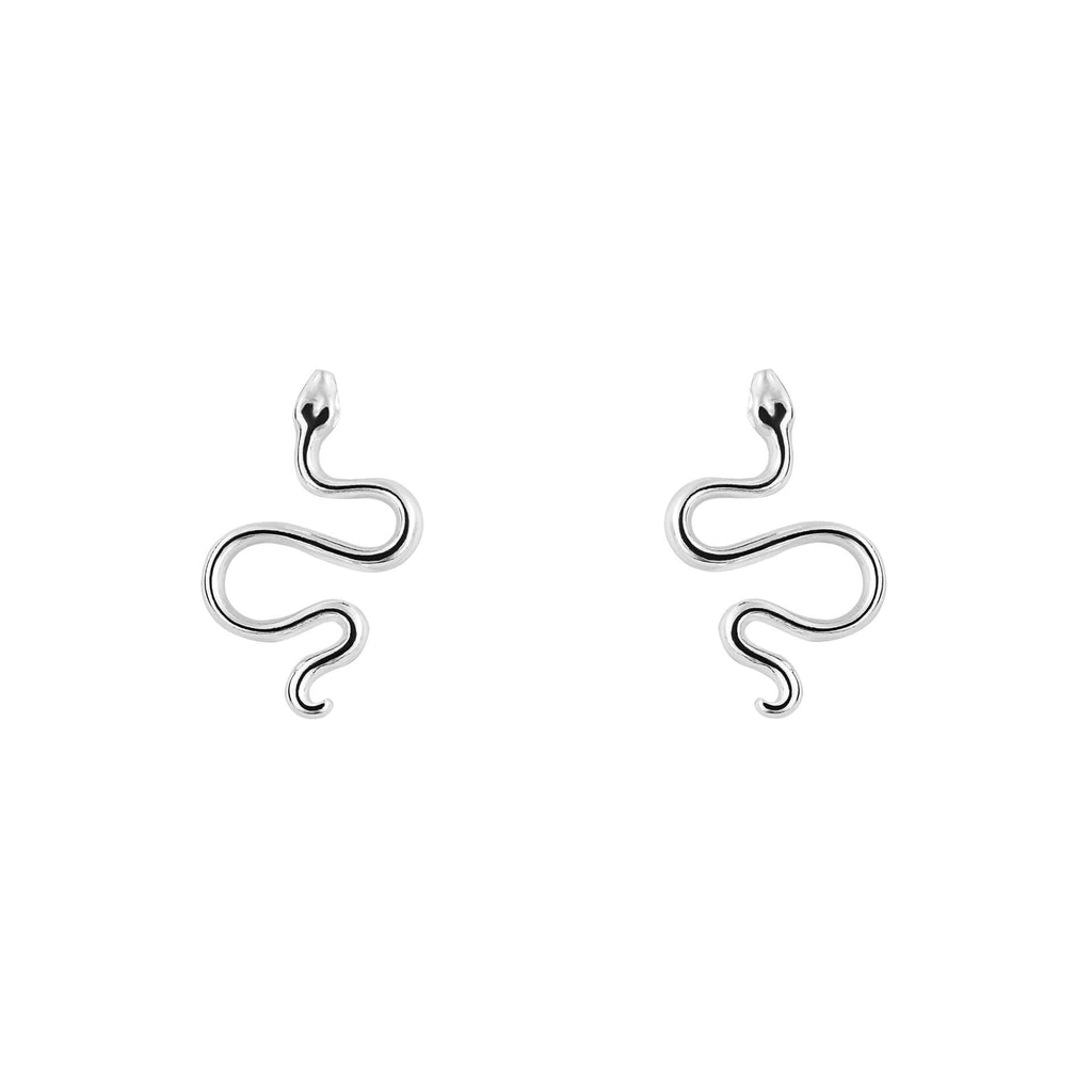 Snake Stud Earrings | Recycled Sterling Silver | Gecko Jewellery Retail