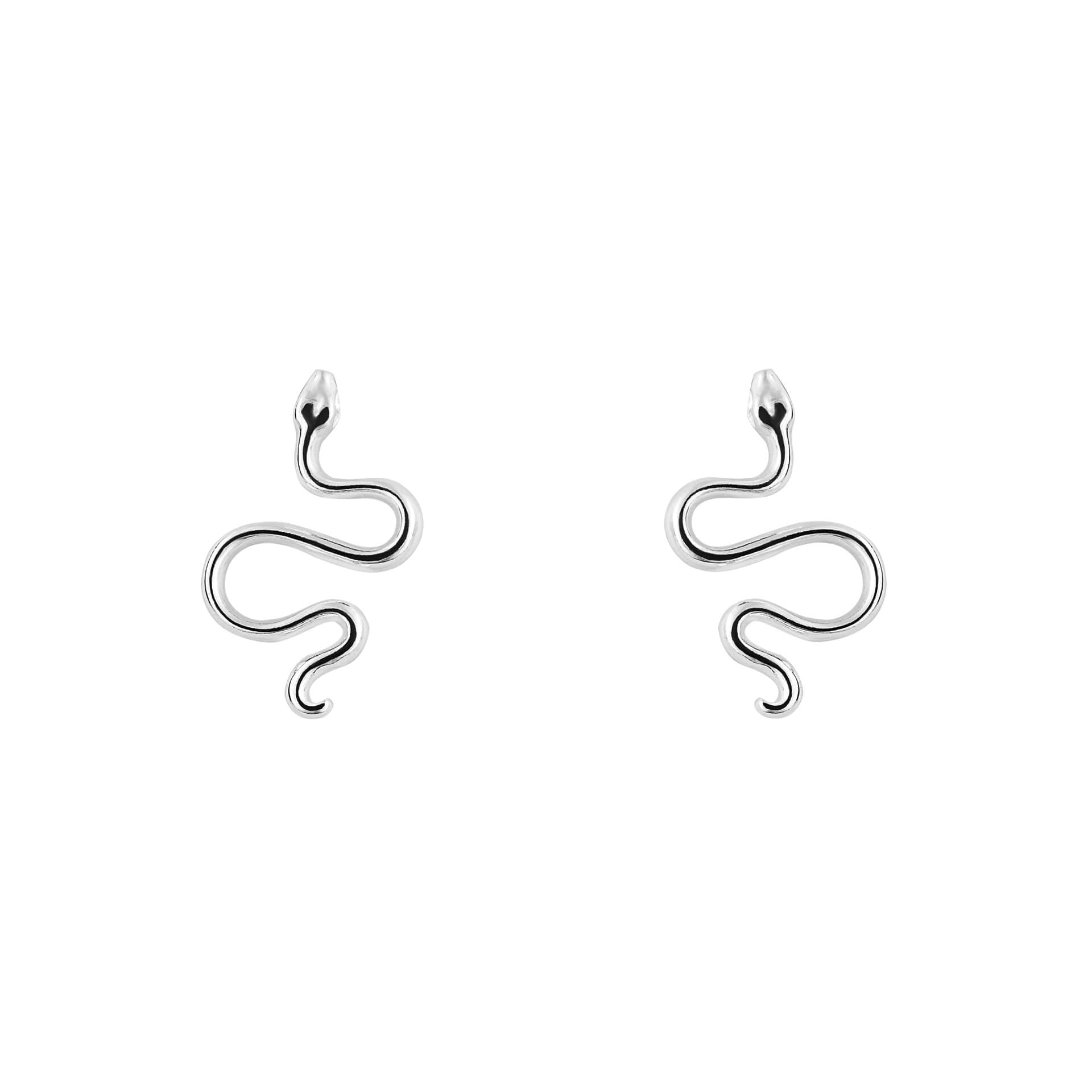 Snake Stud Earrings | Recycled Sterling Silver | Gecko Jewellery Retail