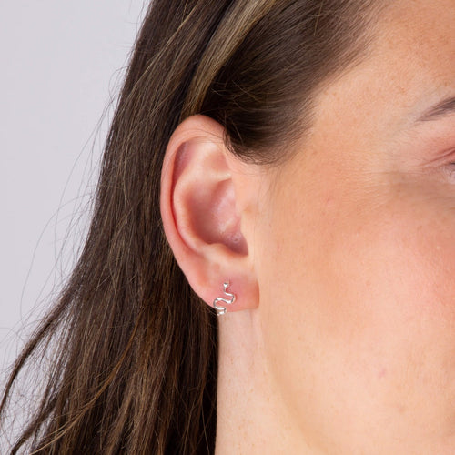 Snake Stud Earrings | Recycled Sterling Silver | Gecko Jewellery Retail