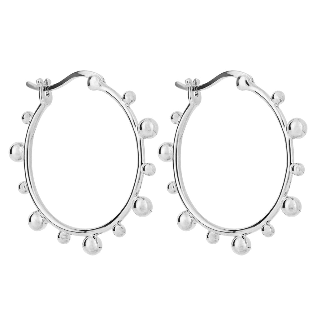 Ball Hoop Earrings | Gecko Jewellery Recycled Sterling Silver Hoops