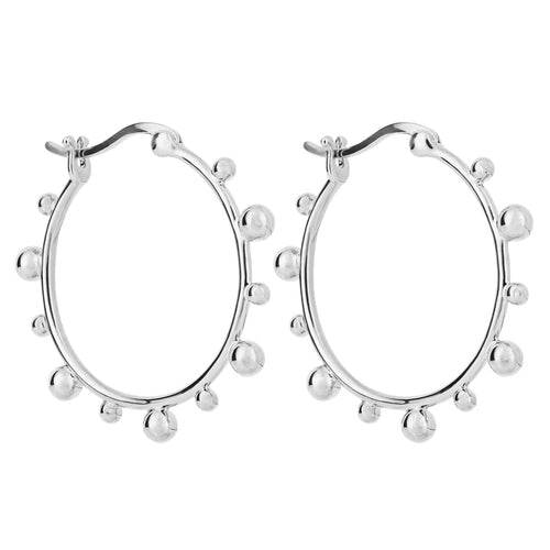Ball Hoop Earrings | Gecko Jewellery Recycled Sterling Silver Hoops