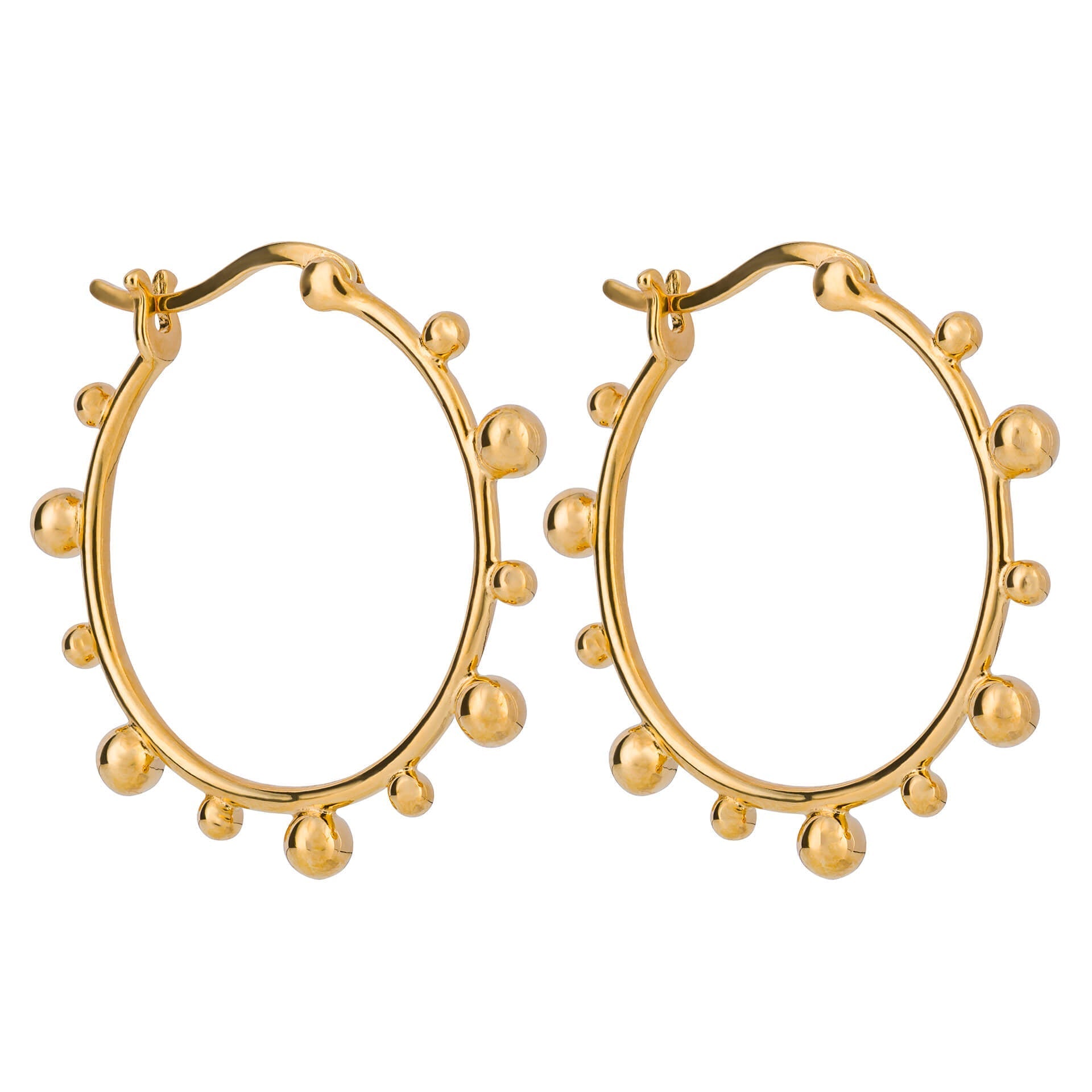 Ball Hoop Earrings | Gecko Jewellery Recycled Sterling Silver Hoops