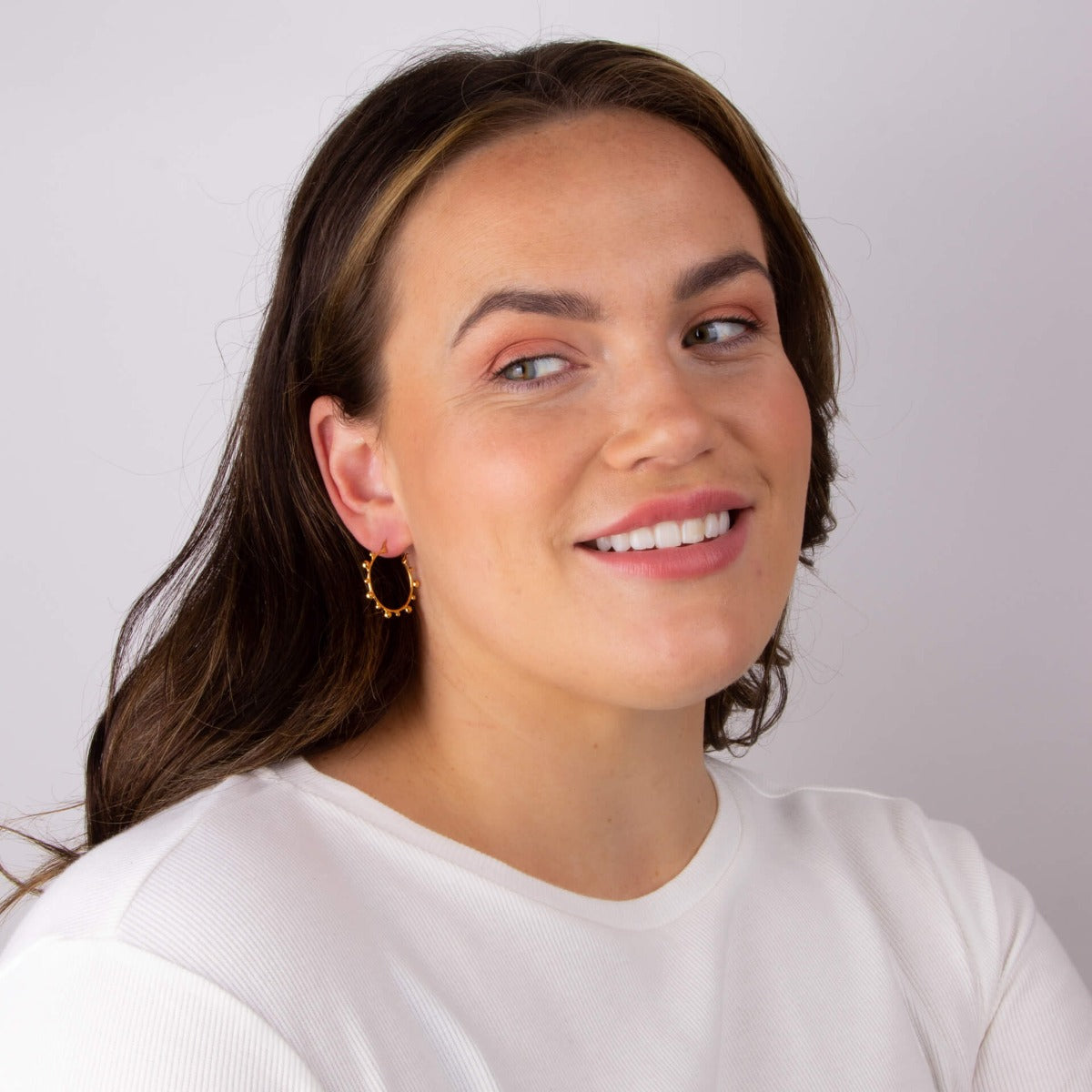 Ball Hoop Earrings | Gecko Jewellery Recycled Sterling Silver Hoops