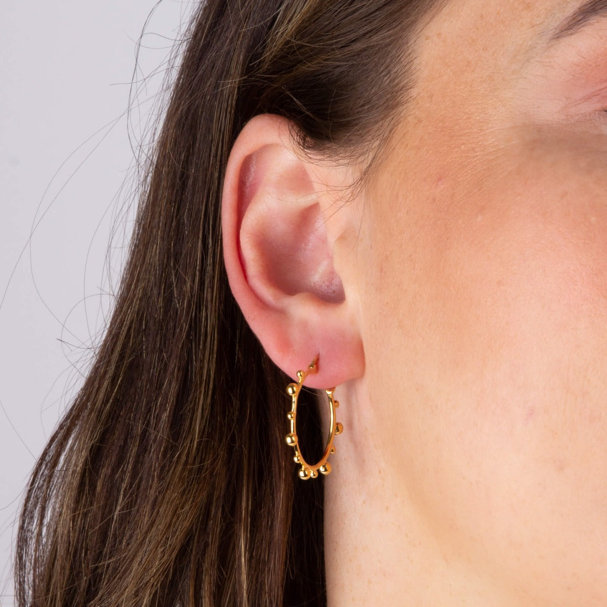 Ball Hoop Earrings | Gecko Jewellery Recycled Sterling Silver Hoops