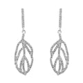 Gecko Jewellery Organic Leaf Drop Earrings in Recycled Sterling Silver
