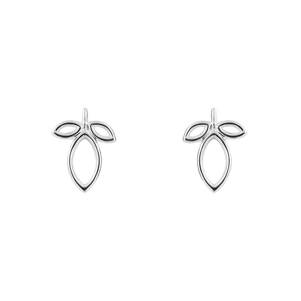Gecko Jewellery Leaf Trio Stud Earrings | Recycled Sterling Silver