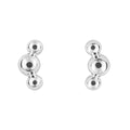 Gecko Jewellery Recycled Sterling Silver Triple Ball Stud Earrings