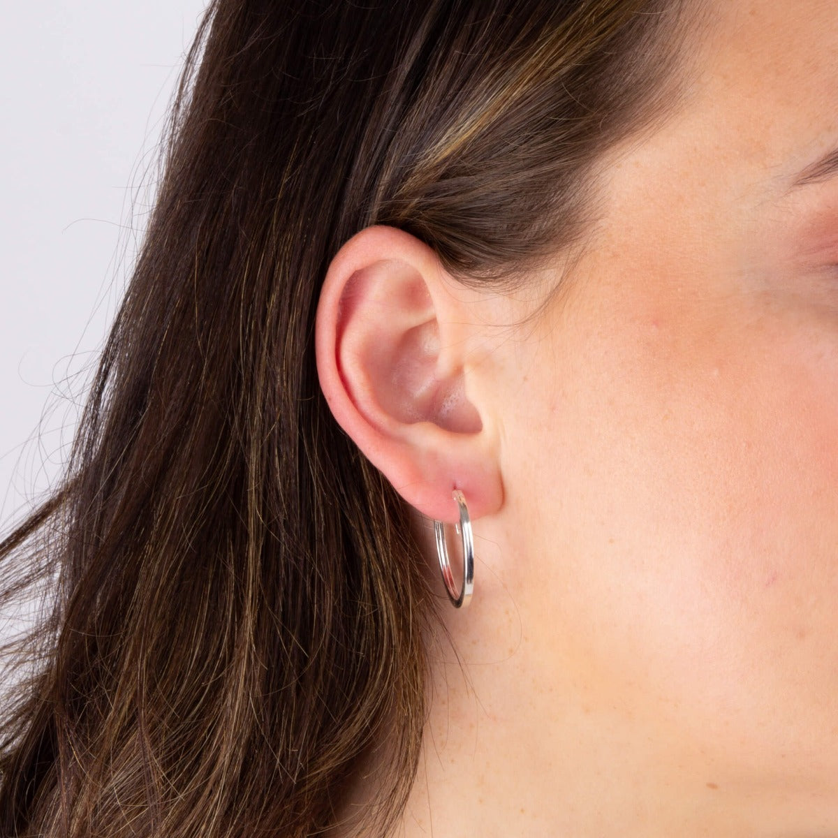 Gecko Jewellery Square Cut Hoop Earrings in Recycled Sterling Silver