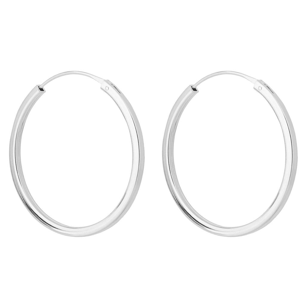Gecko Jewellery Square Cut Hoop Earrings in Recycled Sterling Silver