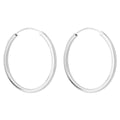 Gecko Jewellery Square Cut Hoop Earrings in Recycled Sterling Silver
