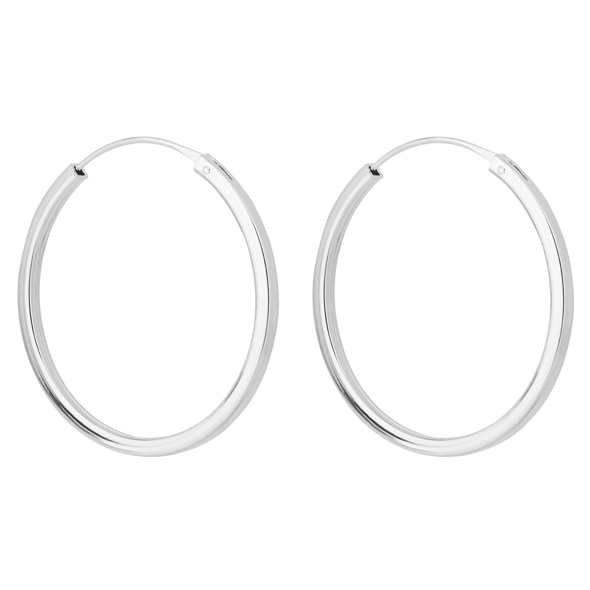 Gecko Jewellery Square Cut Hoop Earrings in Recycled Sterling Silver