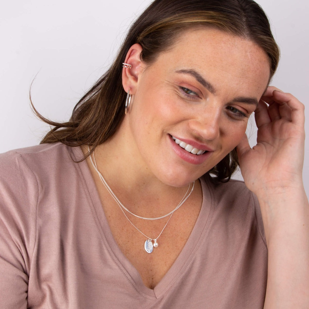 Gecko Jewellery Recycled Sterling Silver Engravable Birth Bloom Pendant