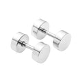 Fred Bennett Plain Round Stud Earrings in Stainless Steel – Flat Design