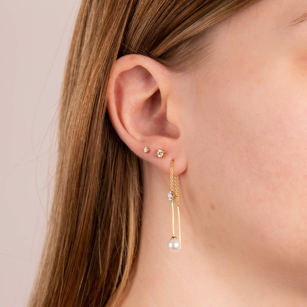 Gecko Jewellery Four Claw Solitaire Stud Earrings in Sterling Silver