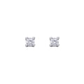 Gecko Jewellery Four Claw Solitaire Stud Earrings in Sterling Silver
