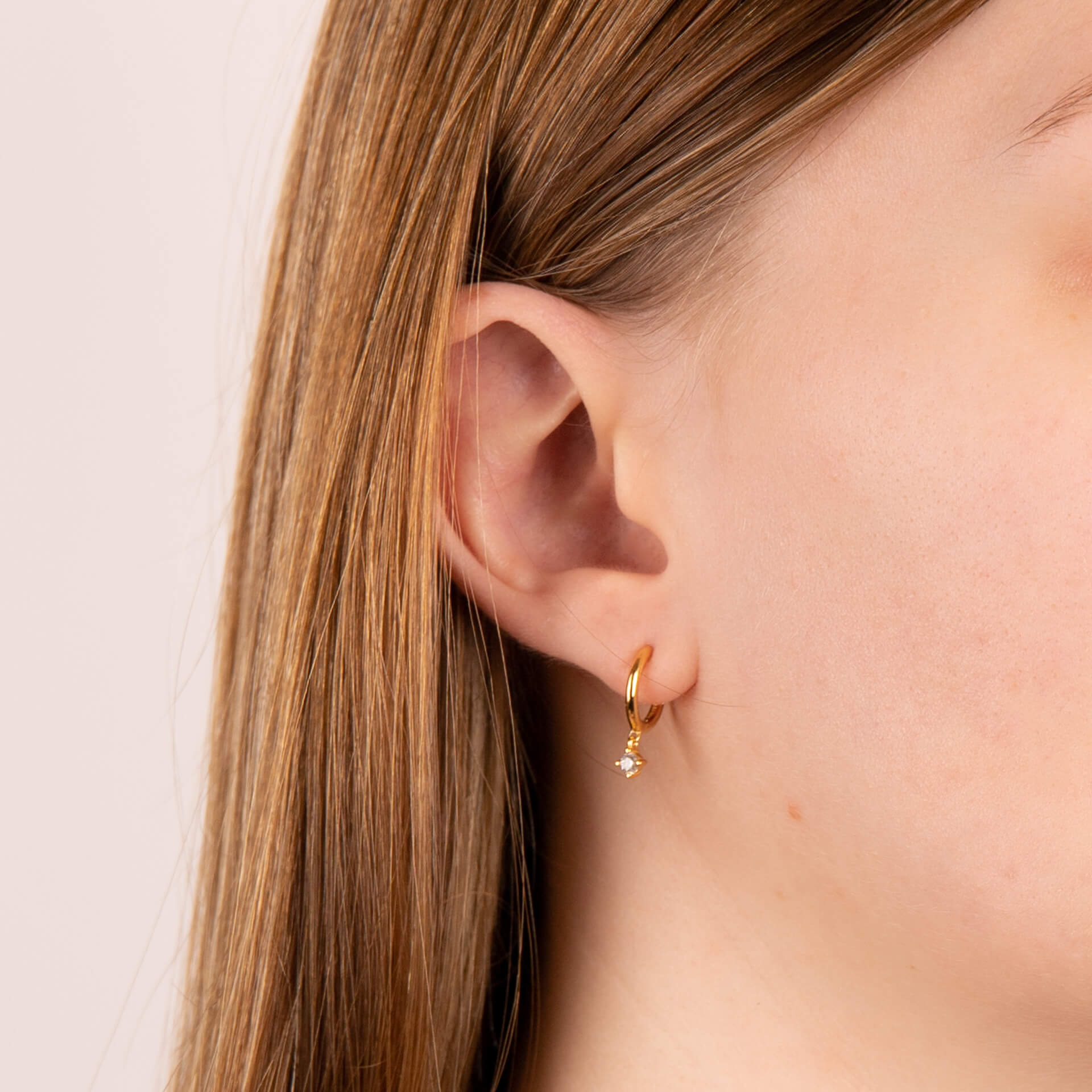 Gecko Jewellery Plated Sterling Silver Diamonfire Zirconia Hoop Earrings